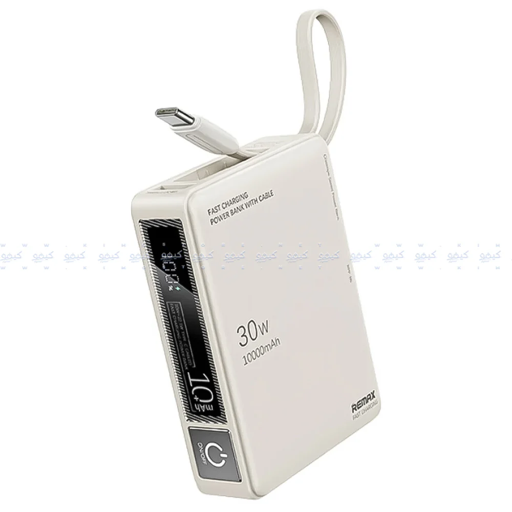 Remax RPP-86 Power Bank 1x USB + 1x Type-C 30W+22.5W Fast Charging 10000mAh Built-In Type-C Cable - Image 2
