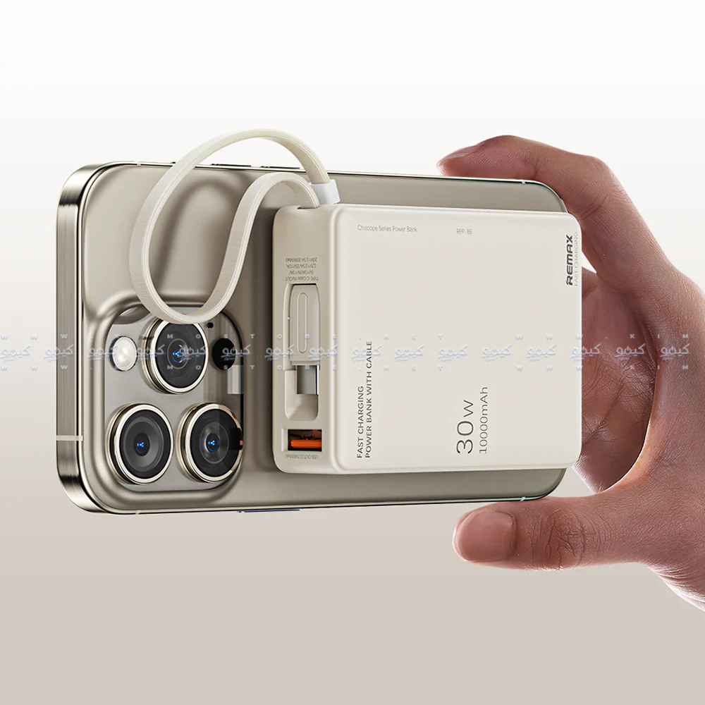 Remax RPP-86 Power Bank 1x USB + 1x Type-C 30W+22.5W Fast Charging 10000mAh Built-In Type-C Cable - Image 4