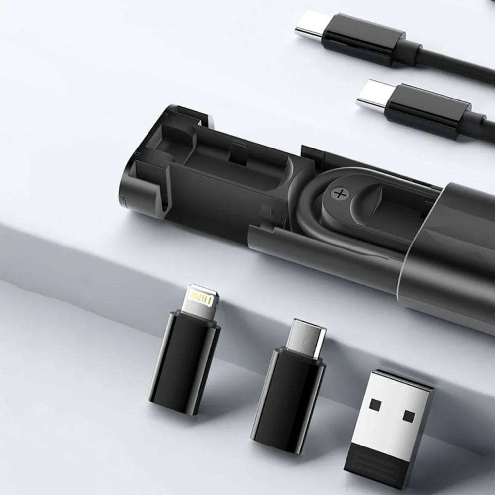 Remax Wanbo II RC-C011 7in1 Multi-Functional Cable Set 60W Fast Charging - Black - Image 3