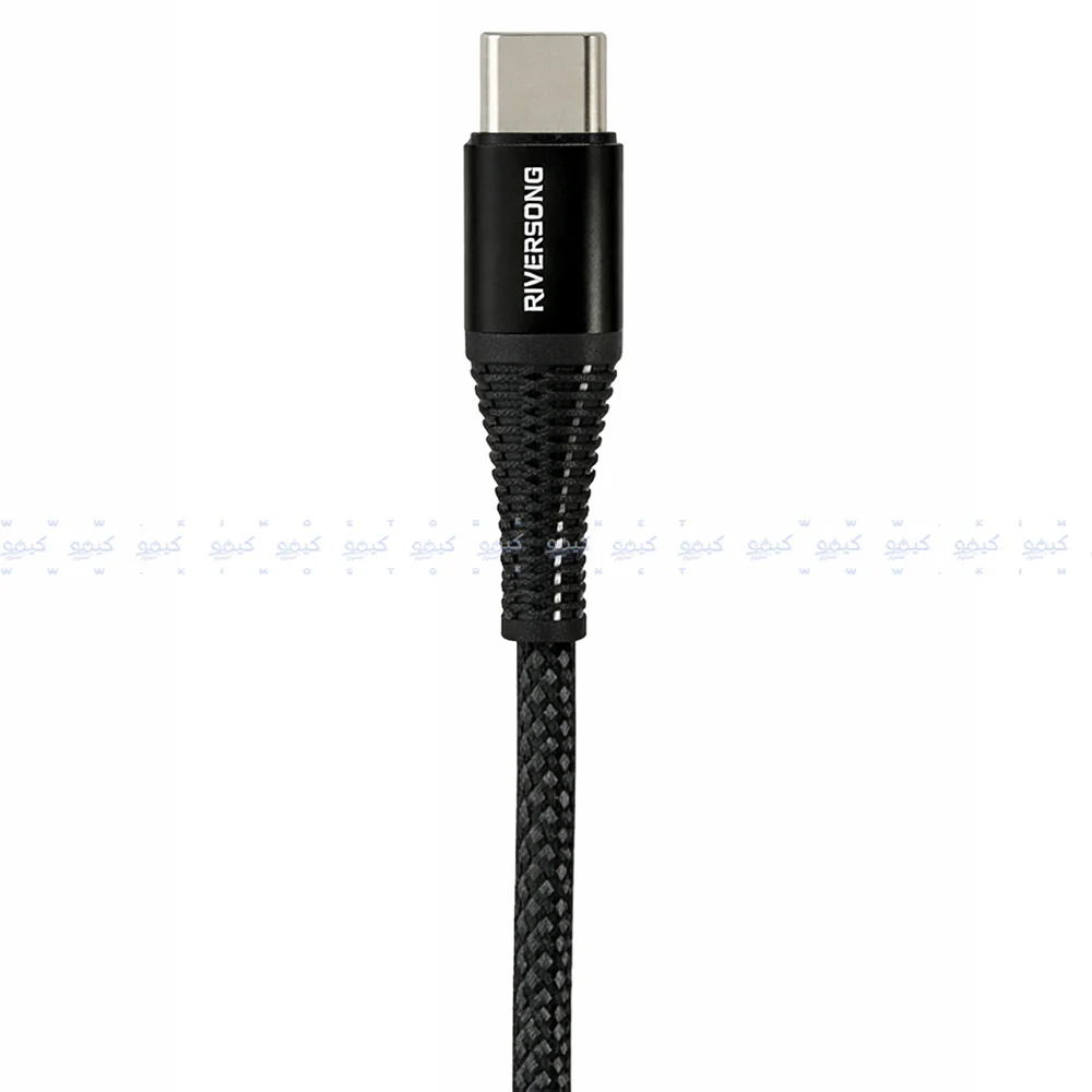 Riversong Lotus 11 LCC1 Type-C To Type-C Cable 60W Fast Charging 1m - Black - Image 2