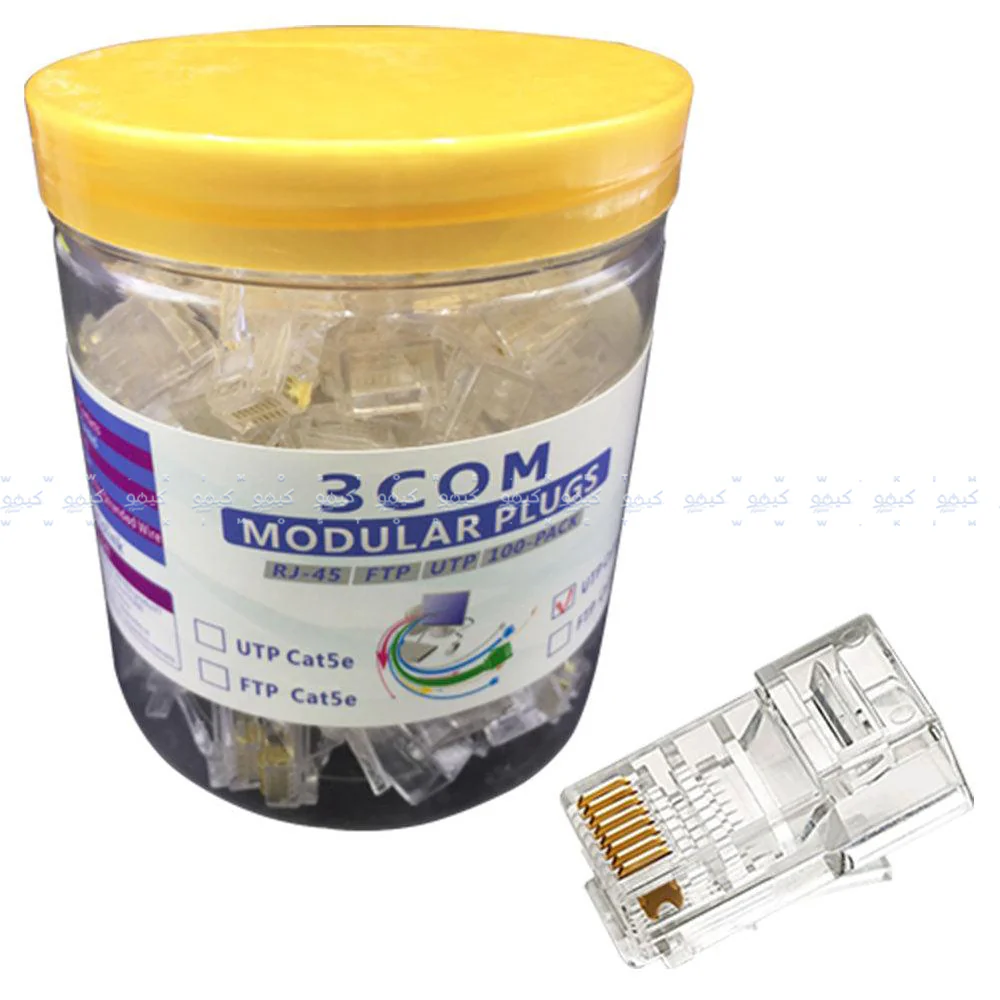 3COM Plastic RJ45 Cat6 UTP (100 Pcs) - Image 2