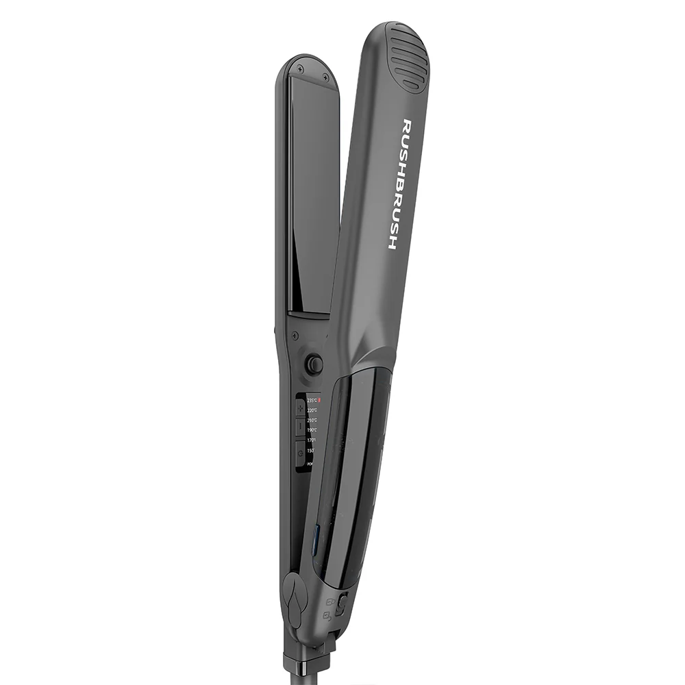 Rush Brush Hair Straightener X5 Steamer 50W - Black