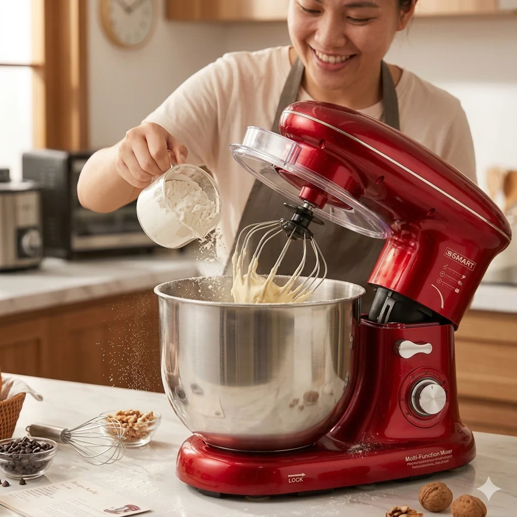 S Smart Stand Mixer SBM8808R 9L 1800W - Red - Image 3