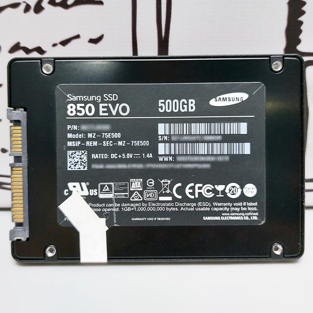 Samsung 850 Evo 500GB SATA 2.5 Inch Internal SSD (Original Used) - Image 3