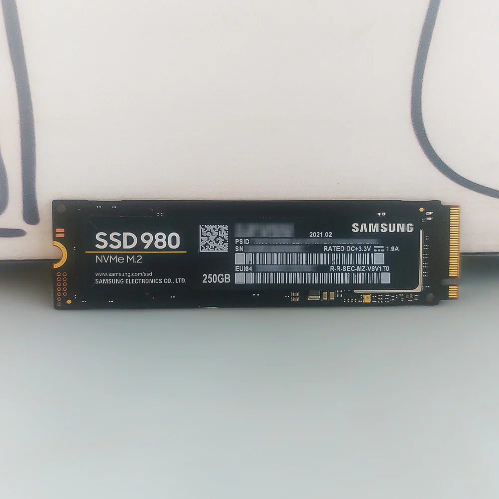 Samsung 980 MZ-V8V250 250GB NVMe PCIe M.2 2280 SSD (Original Used) - Image 3