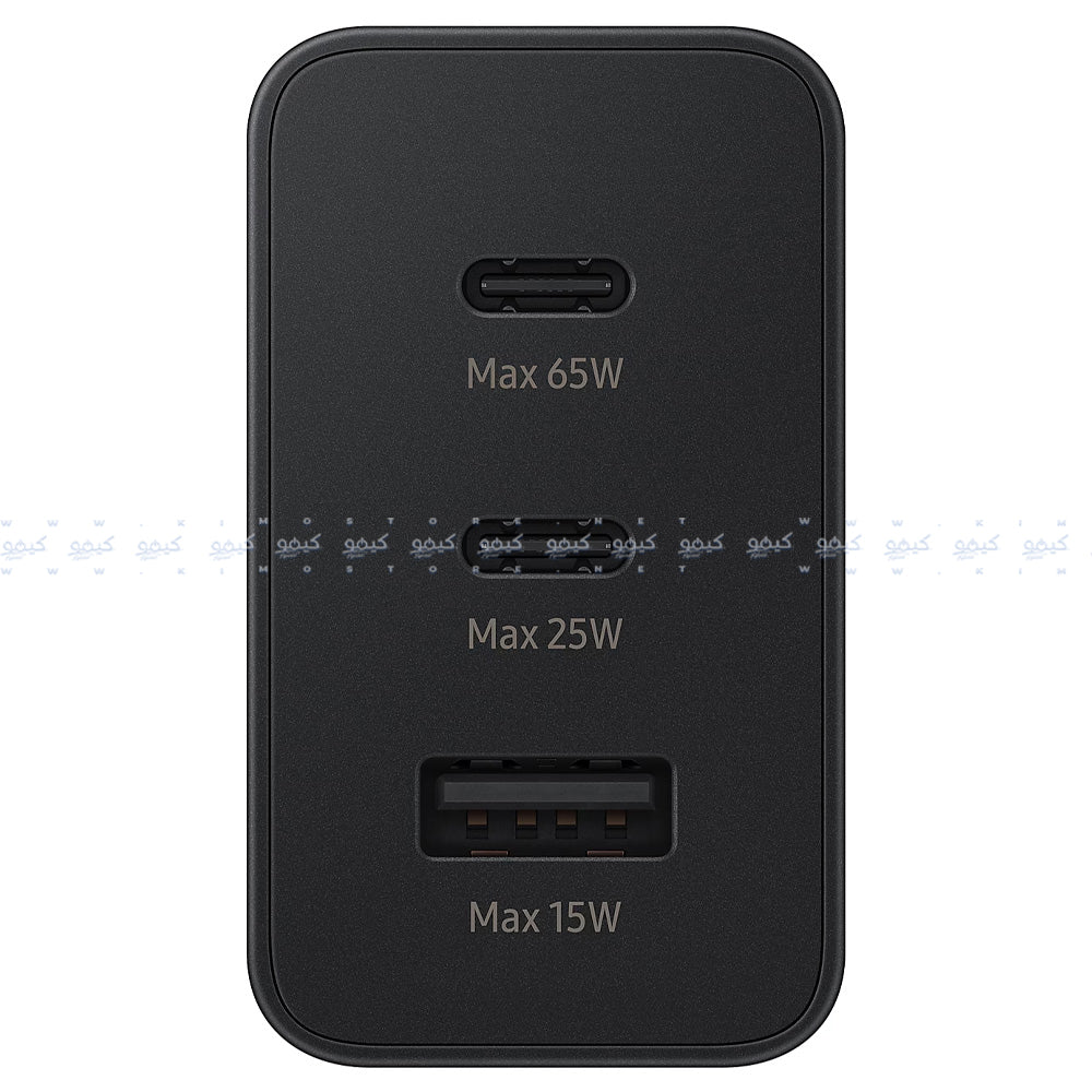 Samsung EP-T6530NBEGGB Trio Wall Charger 2x PD Type-C + USB 65W Fast Charging (UK Plug) - Black - Image 4