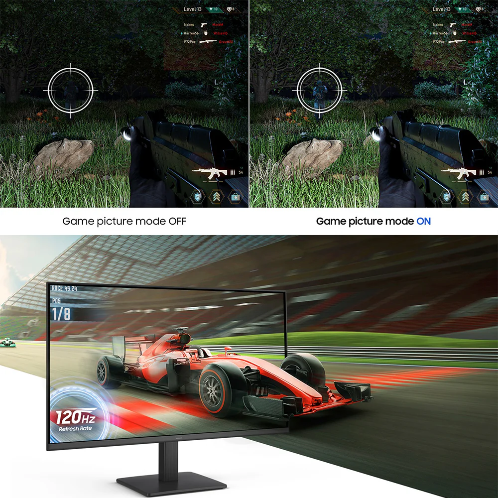 Samsung Essential S3 LS27F320GAUXEN 27 Inch IPS FHD Gaming Monitor 120Hz - Image 9