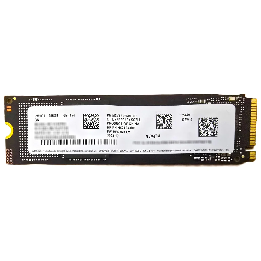 Samsung PM9C1 256GB NVMe PCIe Gen4 x4 2280 M.2 SSD (Original Used)