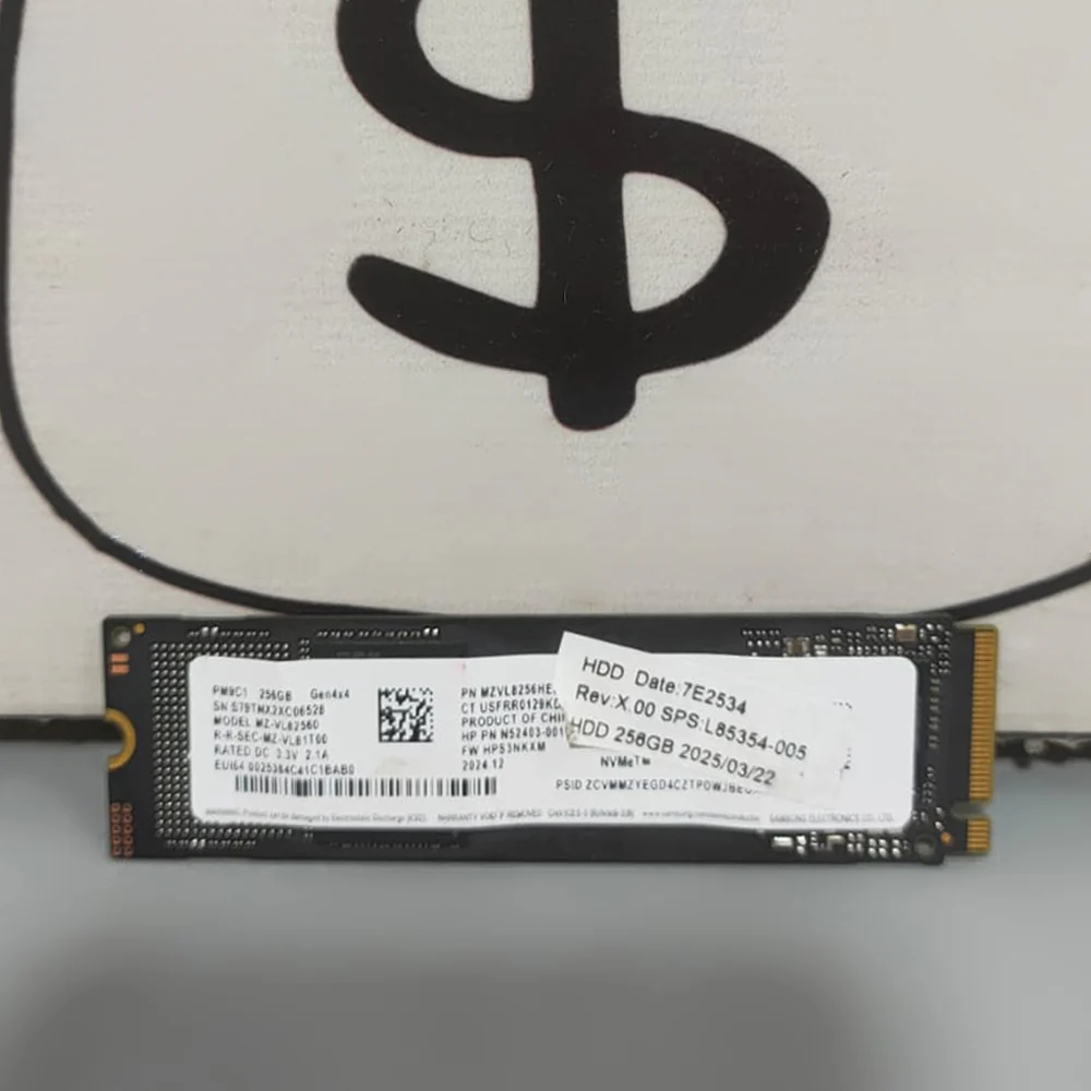 Samsung PM9C1 256GB NVMe PCIe Gen4 x4 2280 M.2 SSD (Original Used) - Image 2