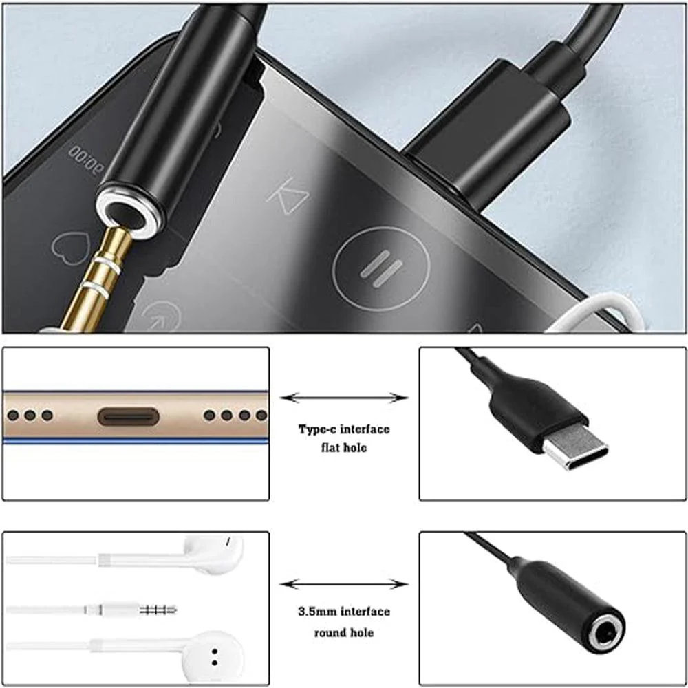 Samsung Type-C To 3.5mm Audio Converter - Black (Copy) - Image 3