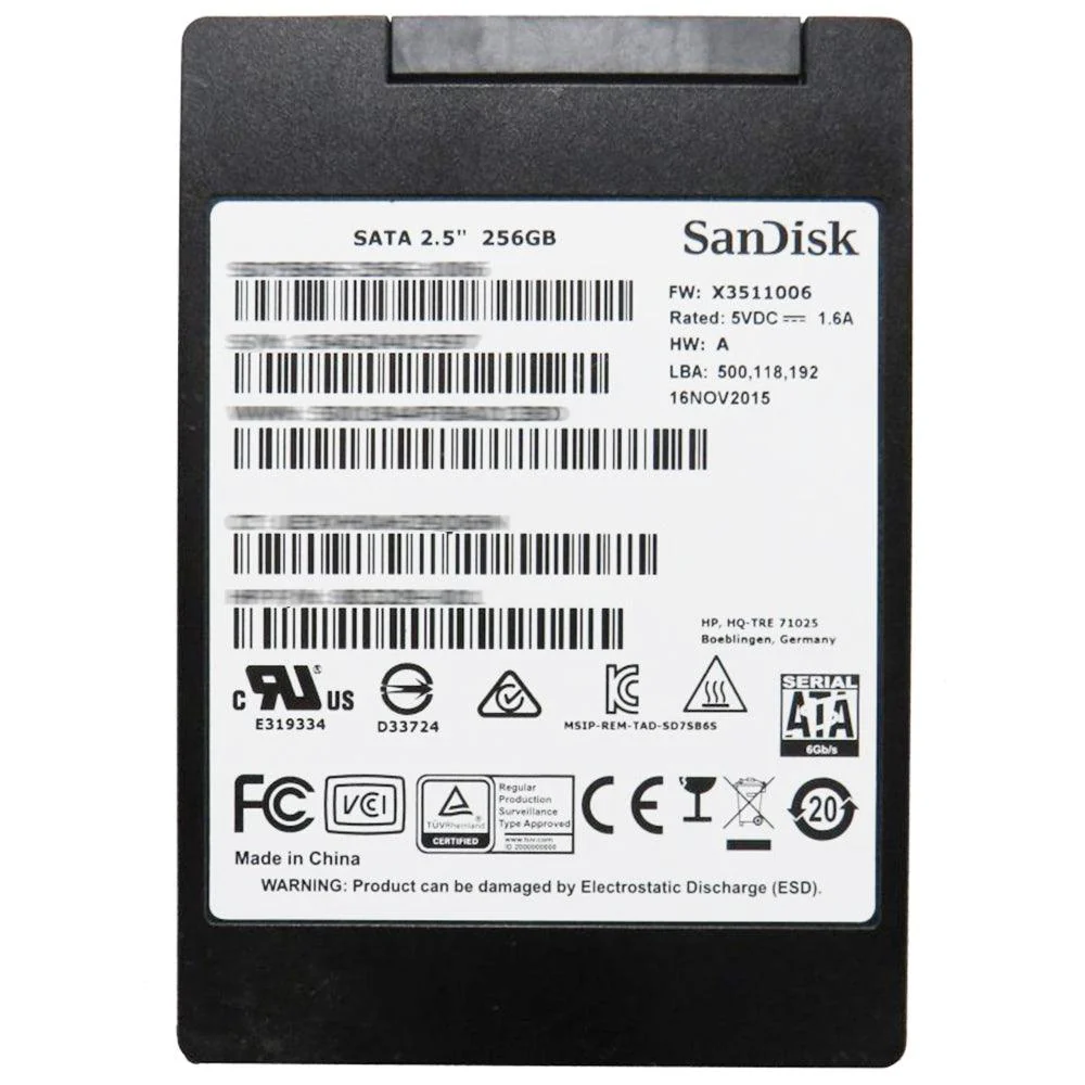 Sandisk 256GB SATA 2.5 Inch Internal SSD (Original Used)