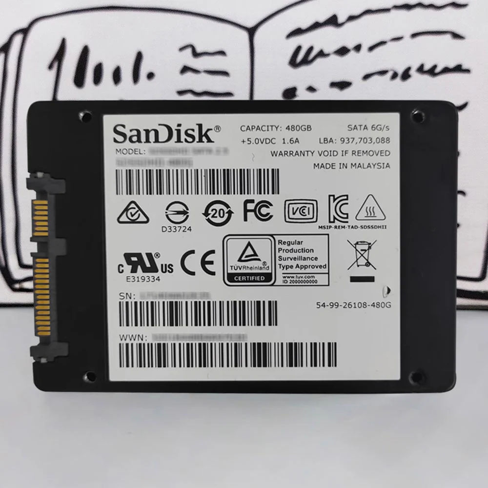 Sandisk 480GB SATA 2.5 Inch Internal SSD (Original Used) - Image 3