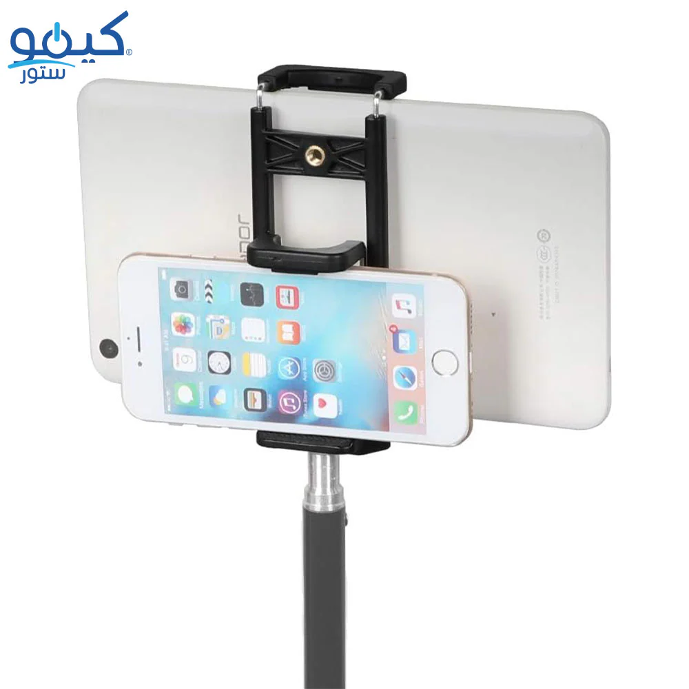 Selfie Stick & Tripod Mount Plastic Double Phone Clamp - Image 5