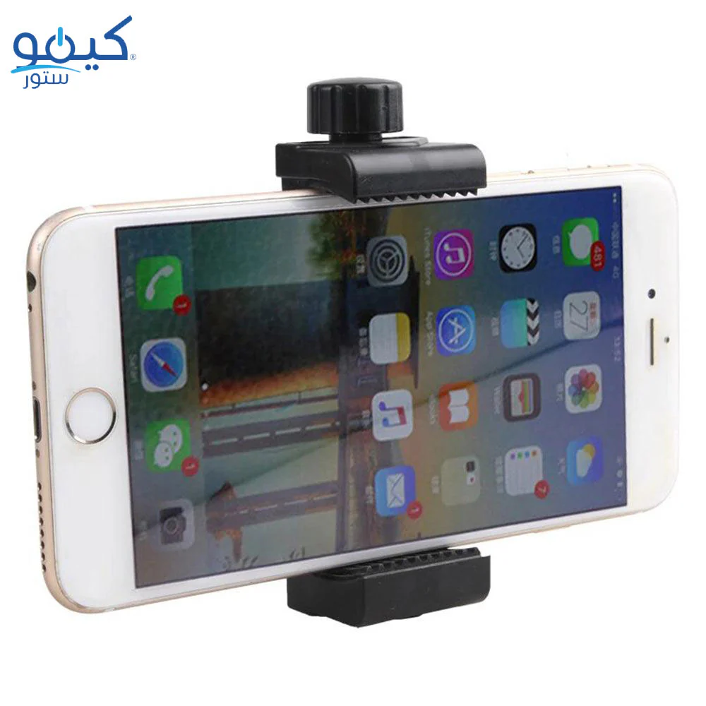 Selfie Stick & Tripod Mount Plastic Phone Clamp with Lock - Image 4