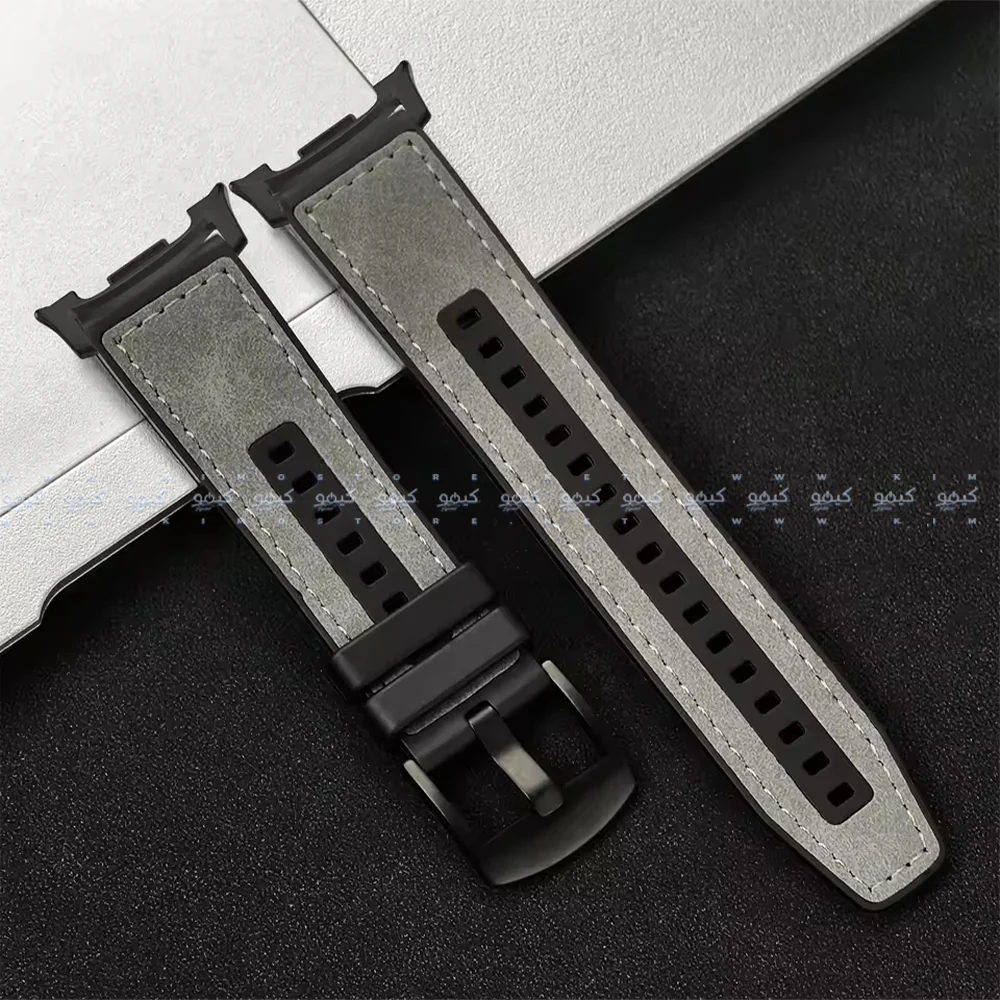 Silicone Leather Watch Strap (22mm-42mm-44mm-45mm-49mm) - Image 4