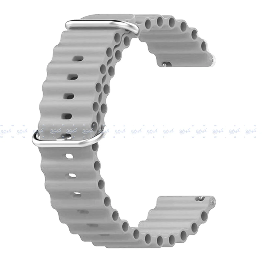 Ribbed Silicone Watch Strap (20mm) - Image 2