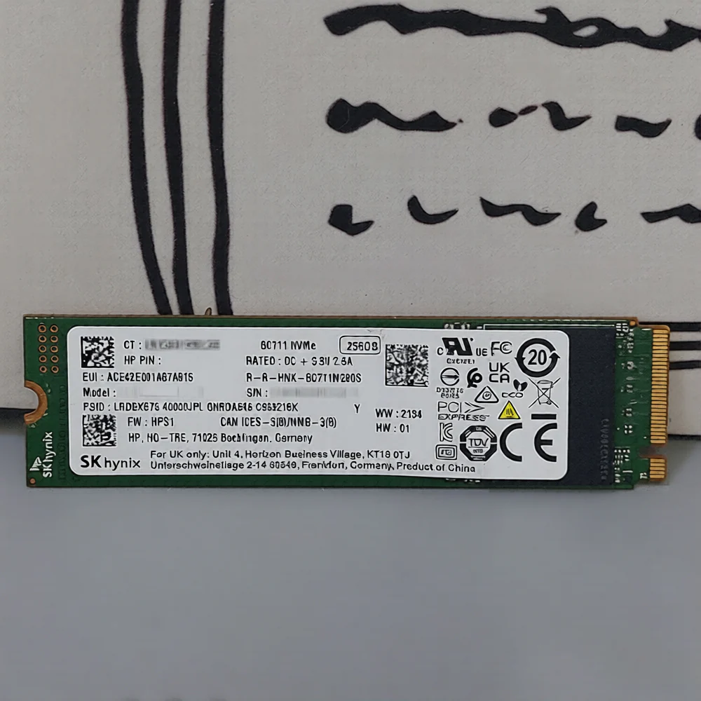 SK Hynix BC501/BC711 256GB NVMe PCIe M.2 2280 SSD (Original Used) - Image 2
