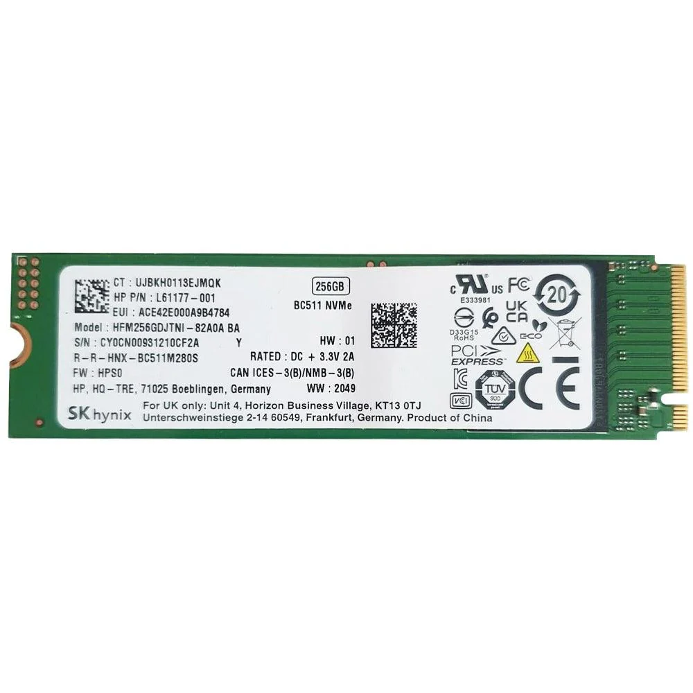 Sk Hynix BC901 / BC501 256GB NVMe PCIe M.2 SSD (Original Used)