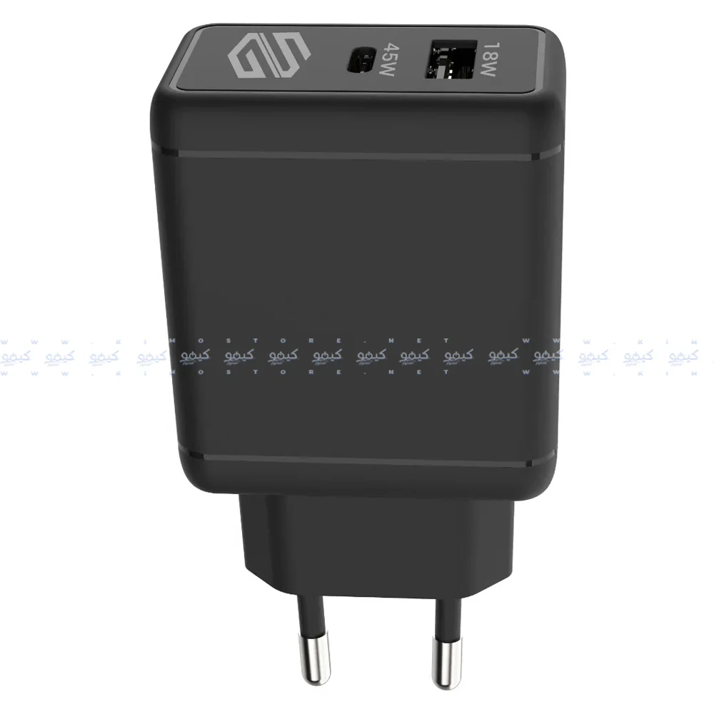 Smart Gate SGCH-45CAGaNB Wall Charger USB + PD Type-C 45W Fast Charging - Black