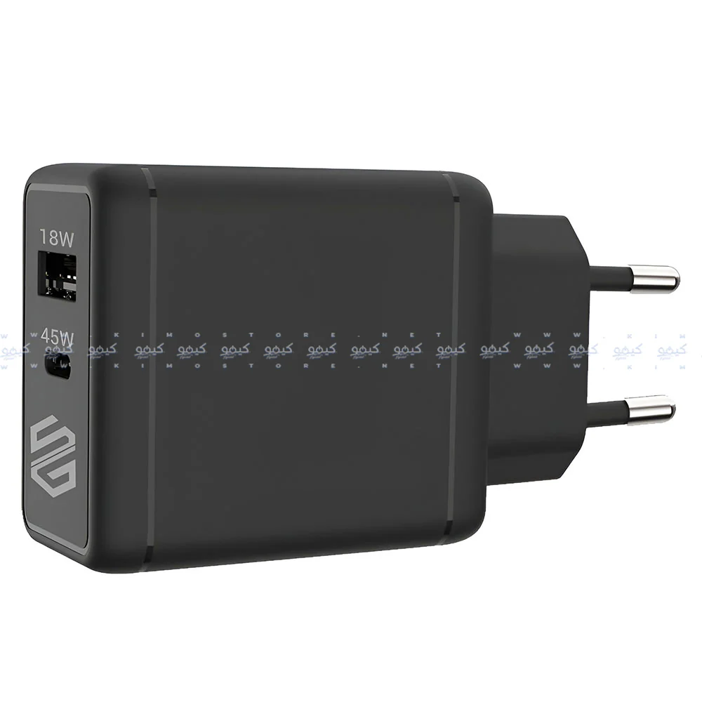 Smart Gate SGCH-45CAGaNB Wall Charger USB + PD Type-C 45W Fast Charging - Black - Image 2