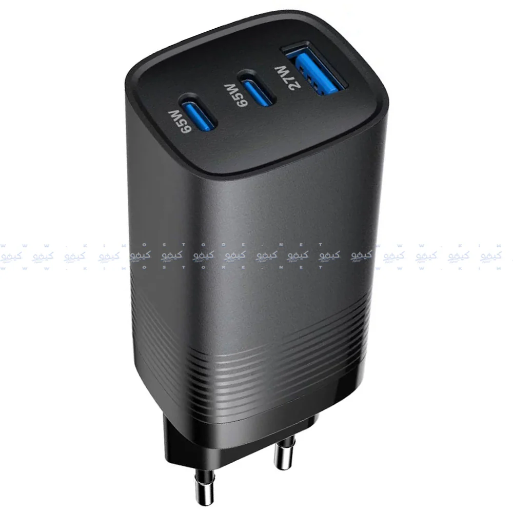 Smart Gate SGCH-65CCAGaNB Wall Charger USB + 2x Type-C 65W Fast Charging - Black
