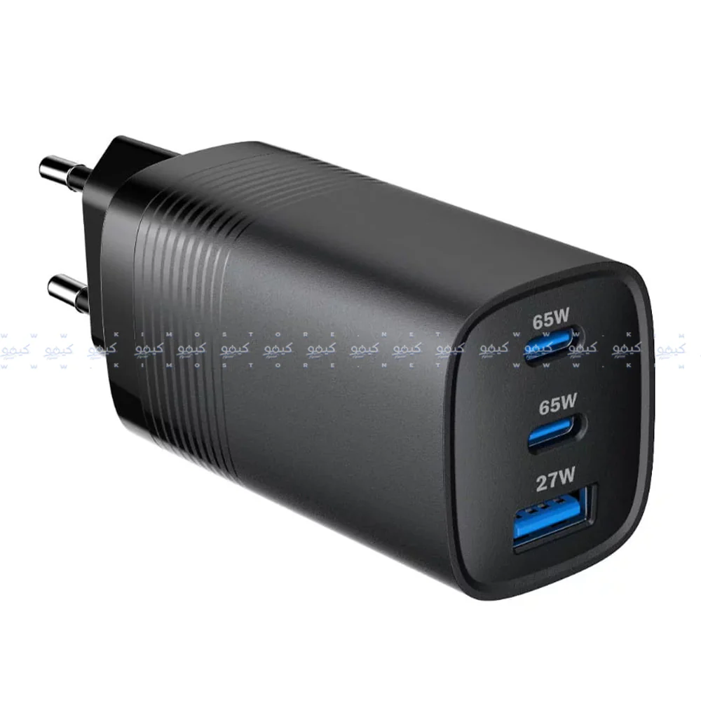 Smart Gate SGCH-65CCAGaNB Wall Charger USB + 2x Type-C 65W Fast Charging - Black - Image 2