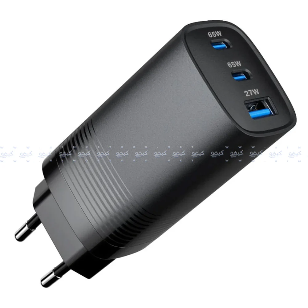Smart Gate SGCH-65CCAGaNB Wall Charger USB + 2x Type-C 65W Fast Charging - Black - Image 3