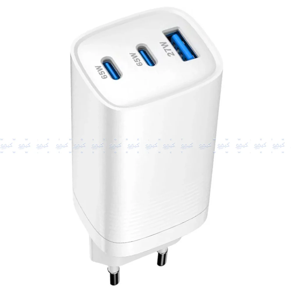 Smart Gate SGCH-65CCAGaNW Wall Charger USB + 2x Type-C 65W Fast Charging - White