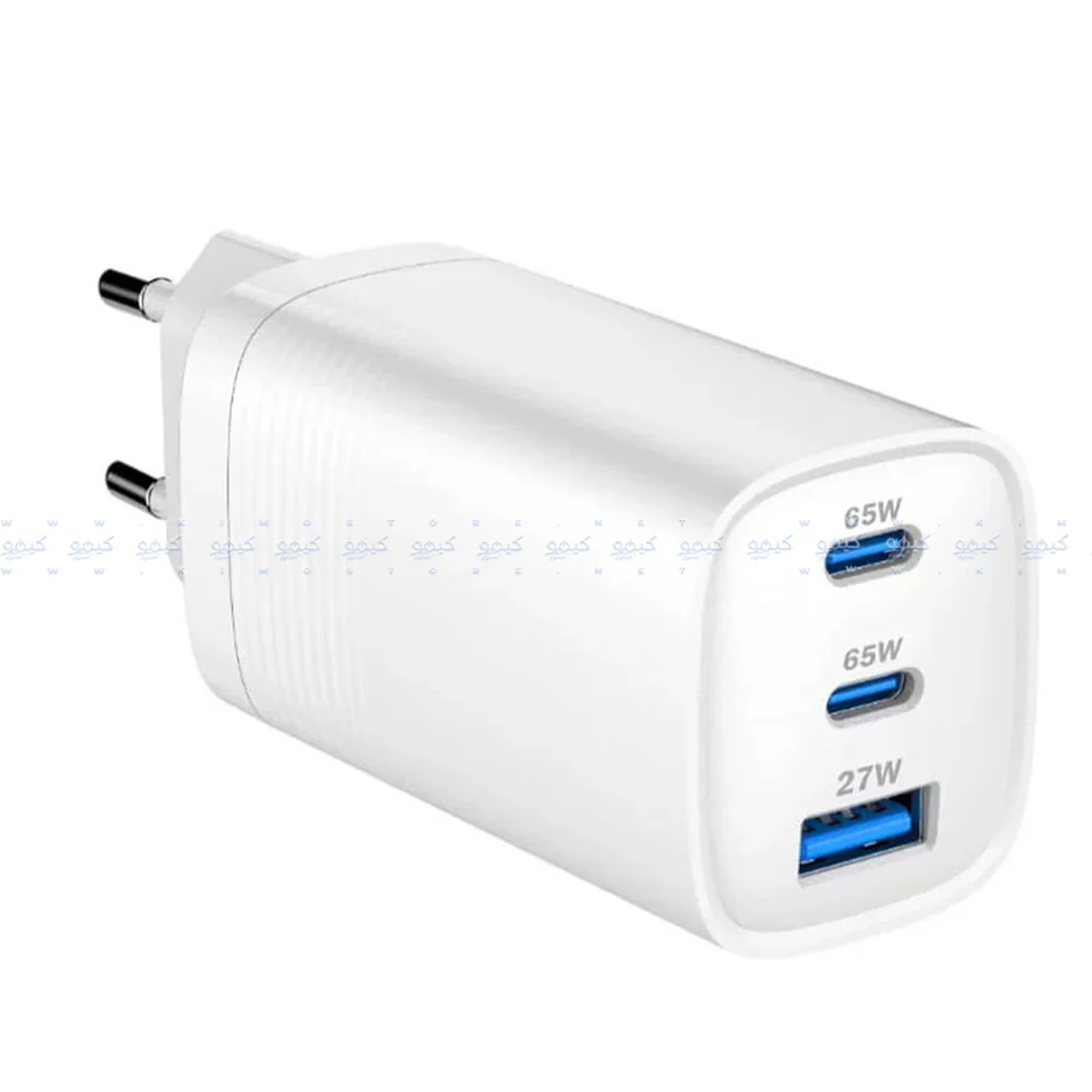 Smart Gate SGCH-65CCAGaNW Wall Charger USB + 2x Type-C 65W Fast Charging - White - Image 2