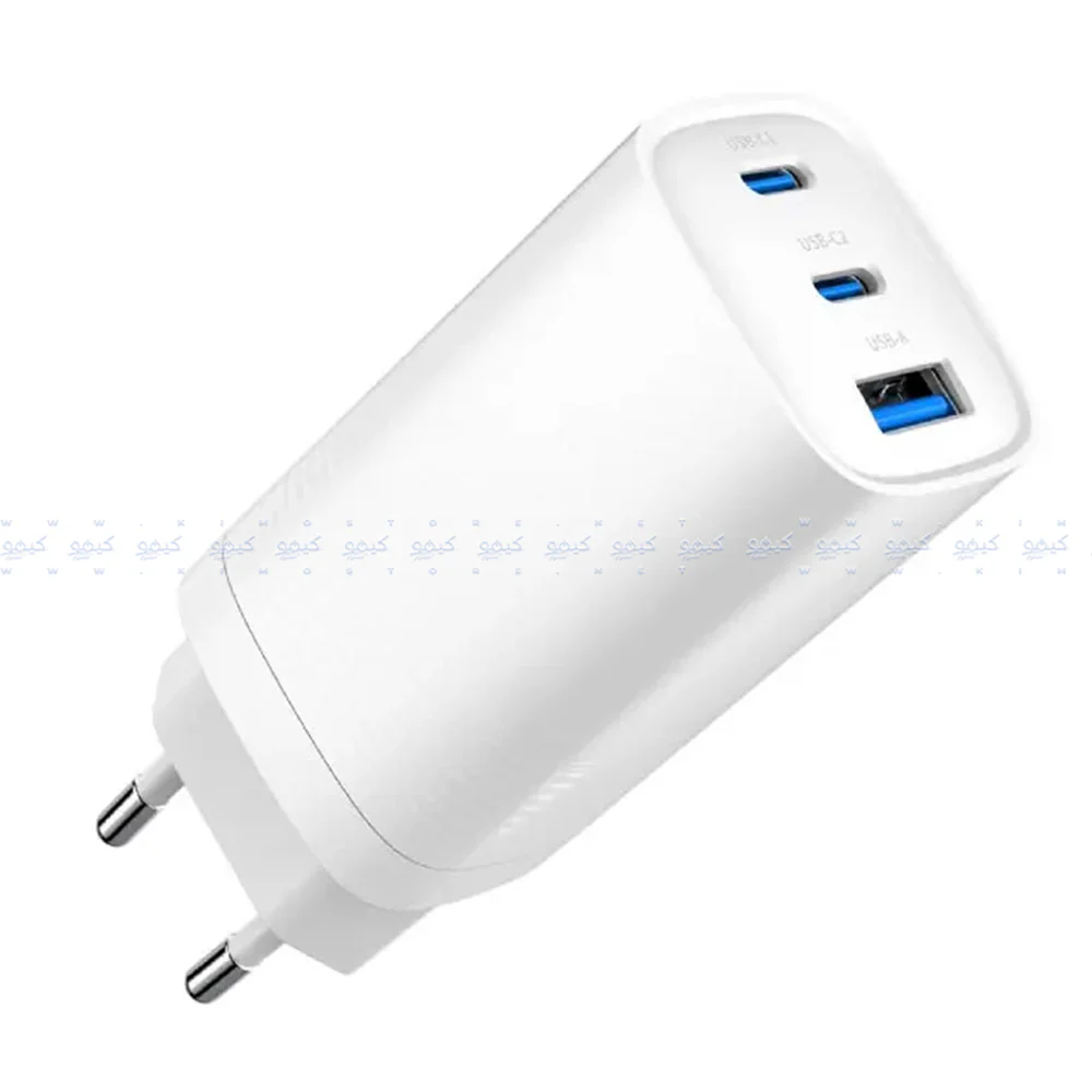 Smart Gate SGCH-65CCAGaNW Wall Charger USB + 2x Type-C 65W Fast Charging - White - Image 3