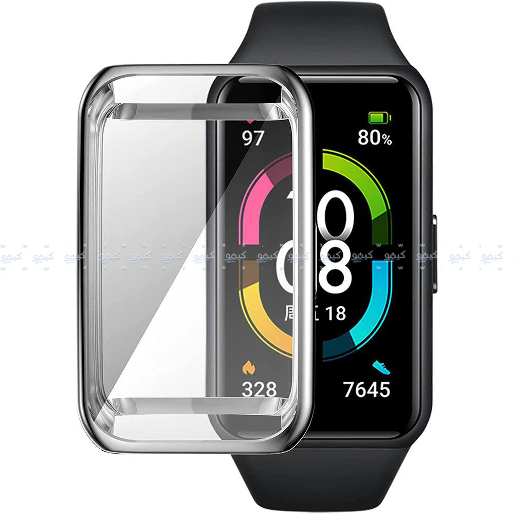Smart Watch Silicone Full Cover With Frame Huawei Band 6 - Image 10