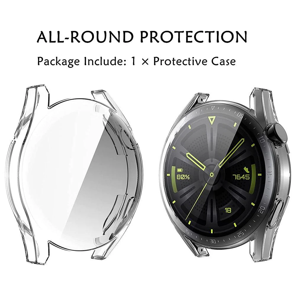 Smart Watch Transparent Silicone Full Cover With Frame Huawei GT 3 46mm - Image 3