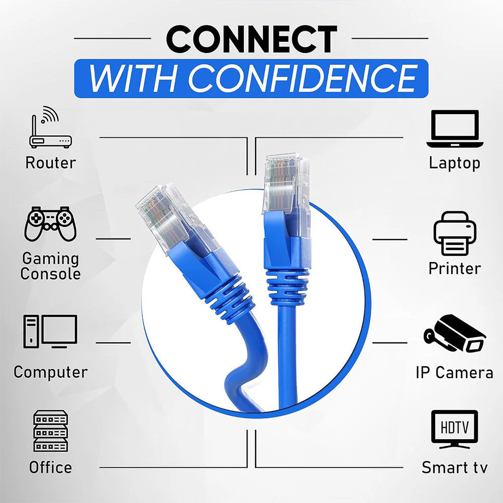 Smile Patch Cord Cat5E UTP 10m - Blue - Image 6