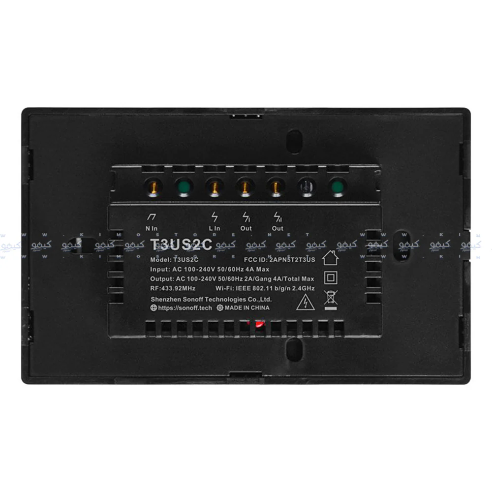 Sonoff TX T3-US-2C Black Series WiFi Wall Switch - Black - Image 4