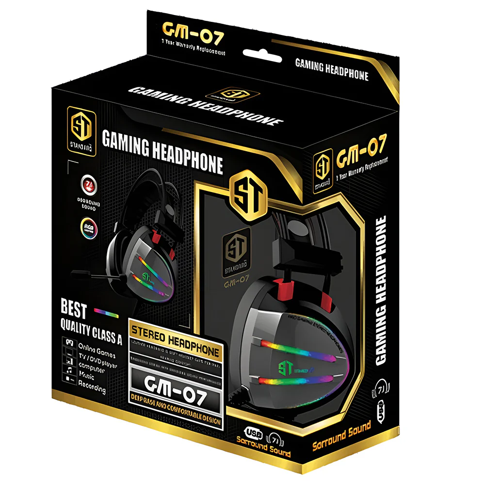 ST-Standard GM-07 Stereo RGB Gaming Headset 7.1 Surround Sound - Image 6
