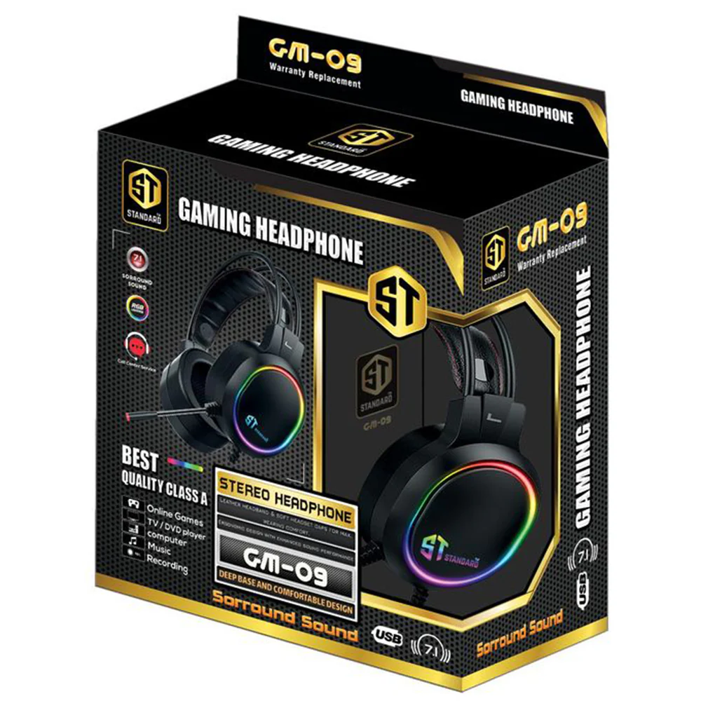 ST-Standard GM-09 Stereo RGB Gaming Headset 7.1 Surround Sound - Image 5