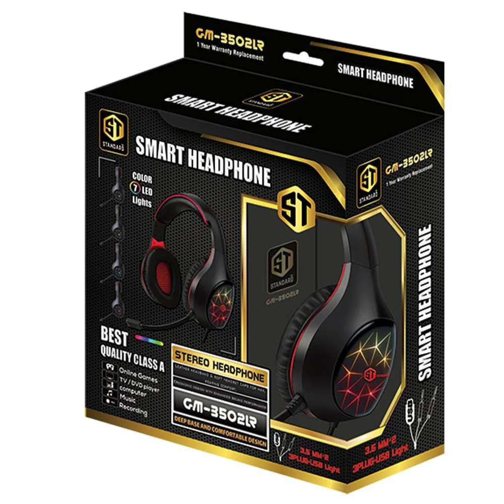ST-Standard GM-2100LR Stereo Rainbow Gaming Headset - Image 4