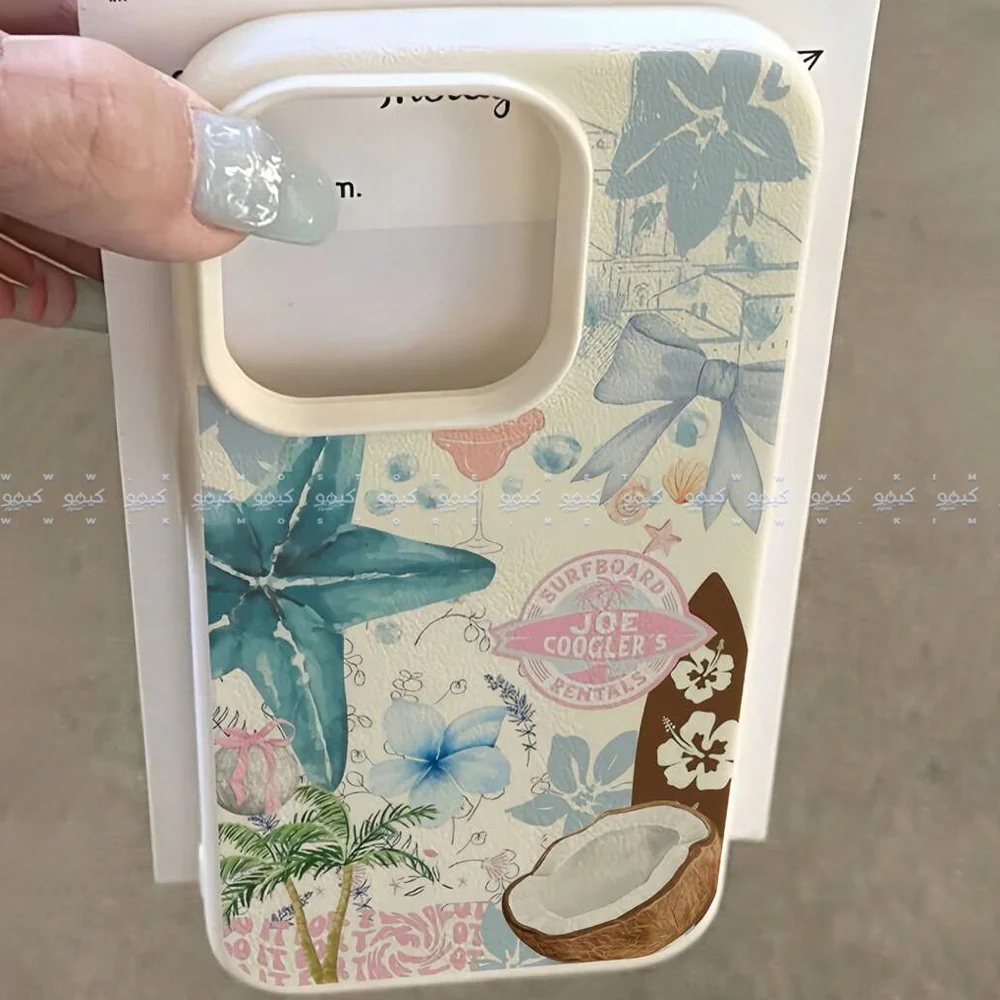 Starfish & Coconut Tree Flower Summer Pattern Phone Cover - Image 4