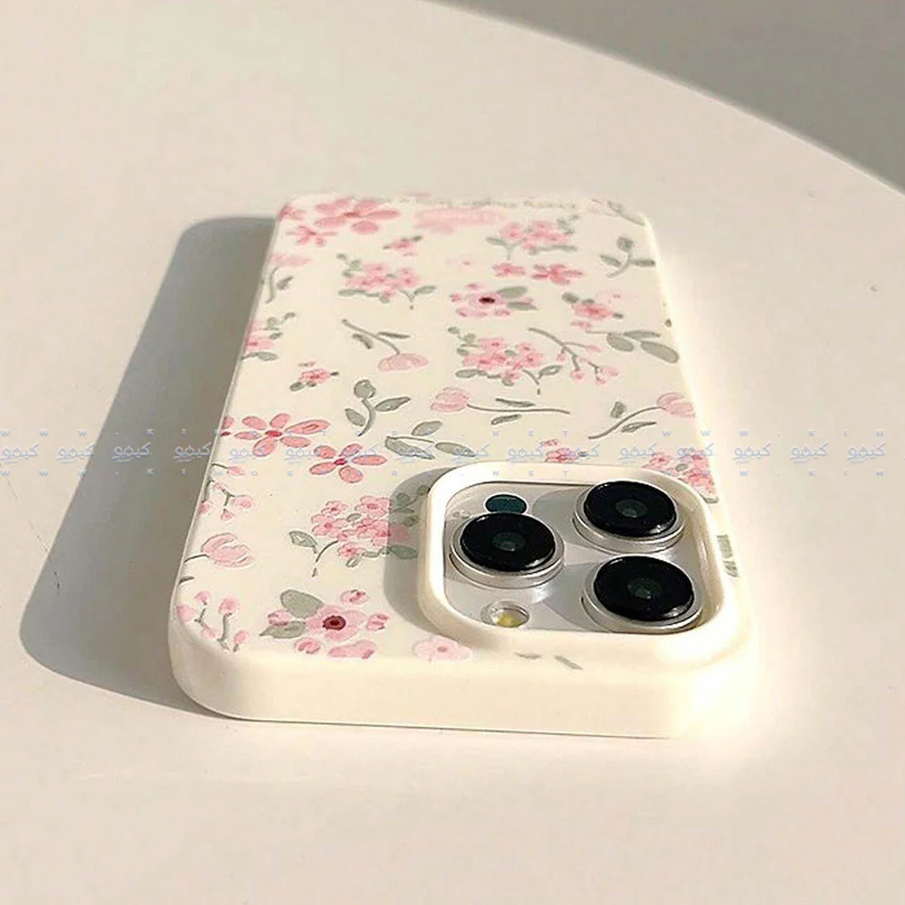 Summer White Tender Artistic Flowers Phone Cover - Image 3