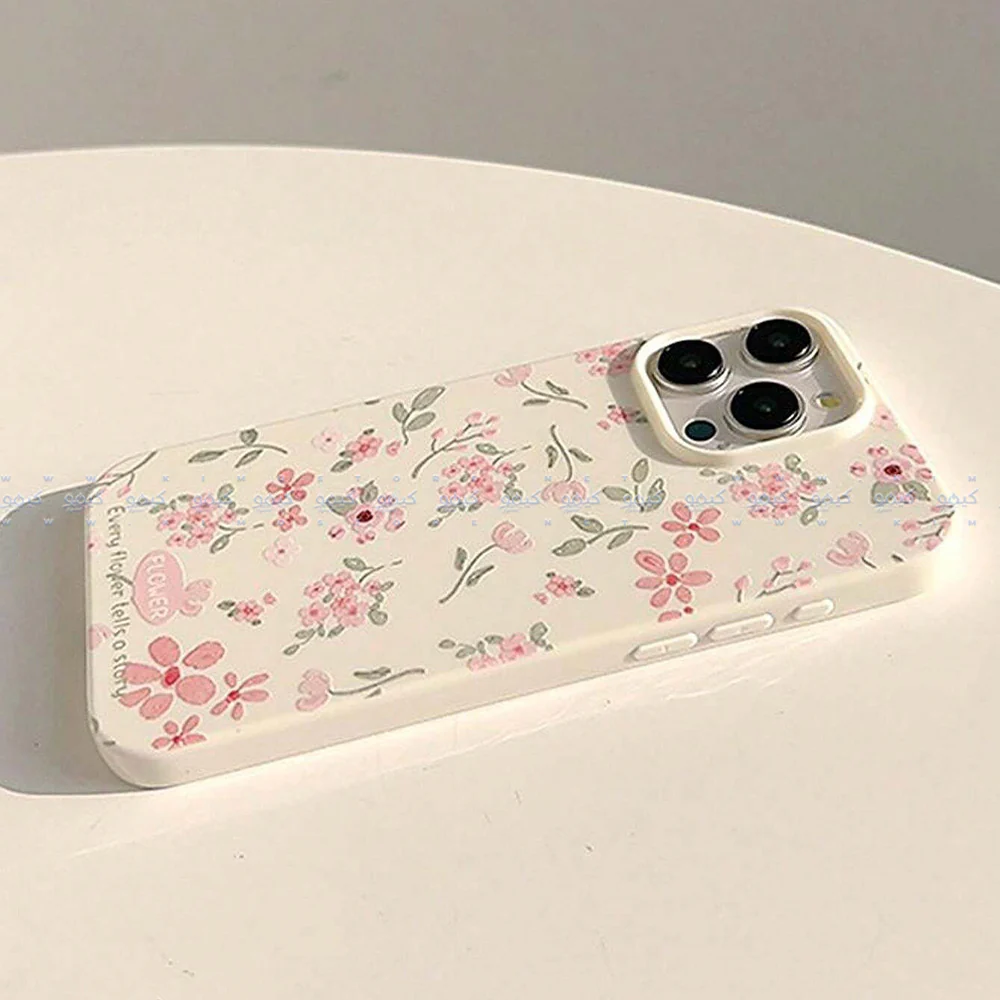 Summer White Tender Artistic Flowers Phone Cover - Image 4