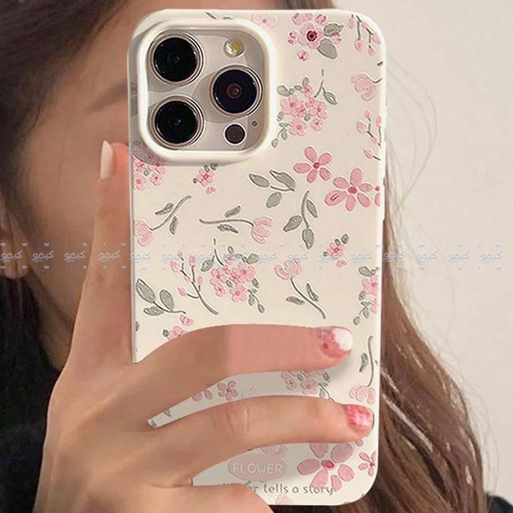 Summer White Tender Artistic Flowers Phone Cover - Image 5