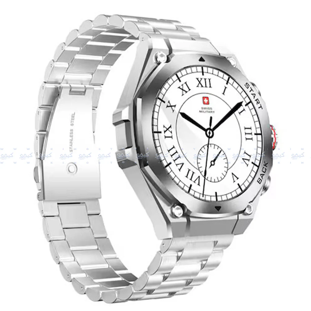 Swiss Military DOM 6 Smart Watch Silver Metal Case With Silver Metal Strap - Image 2