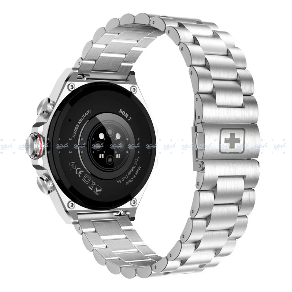 Swiss Military DOM 6 Smart Watch Silver Metal Case With Silver Metal Strap - Image 3