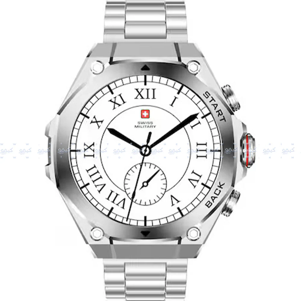 Swiss Military DOM 6 Smart Watch Silver Metal Case With Silver Metal Strap - Image 4