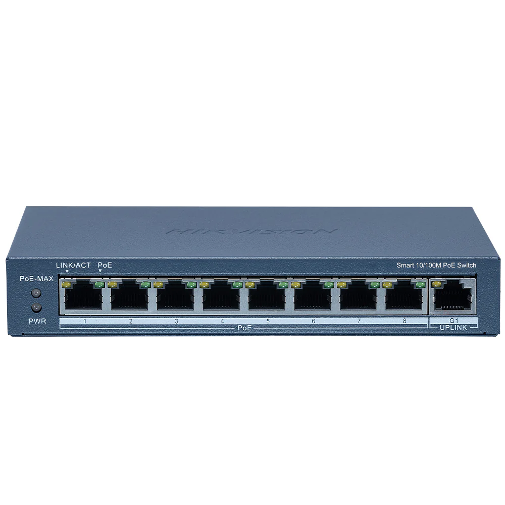 Hikvision DS-3E1309P-EI Managed Desktop Switch 8 Ports PoE 10/100Mbps + 1 Port RJ45 10/100/1000Mbps Uplink