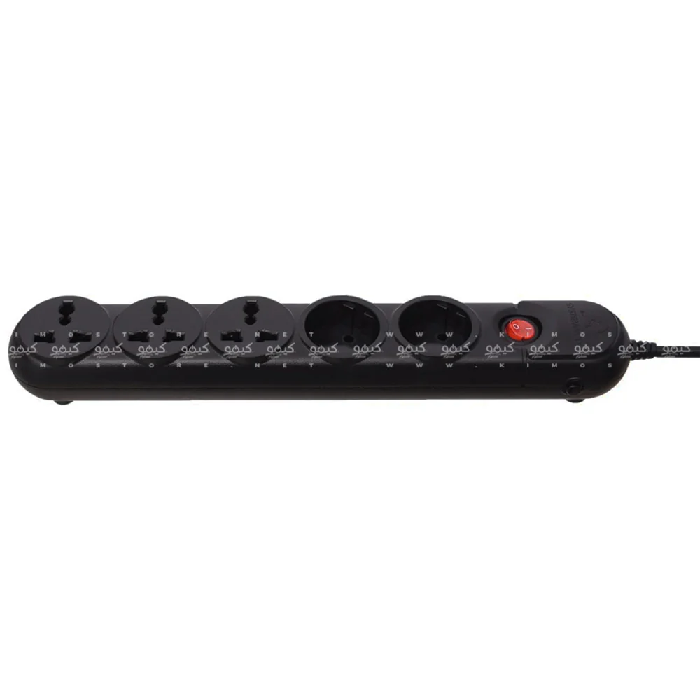 SystemMax SMPG-5P 5Port Power Strip 2500W 2m - Black