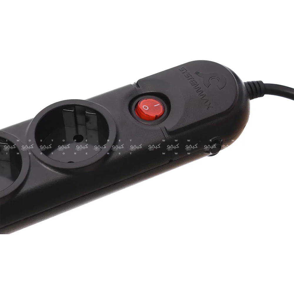 SystemMax SMPG-5P 5Port Power Strip 2500W 2m - Black - Image 3