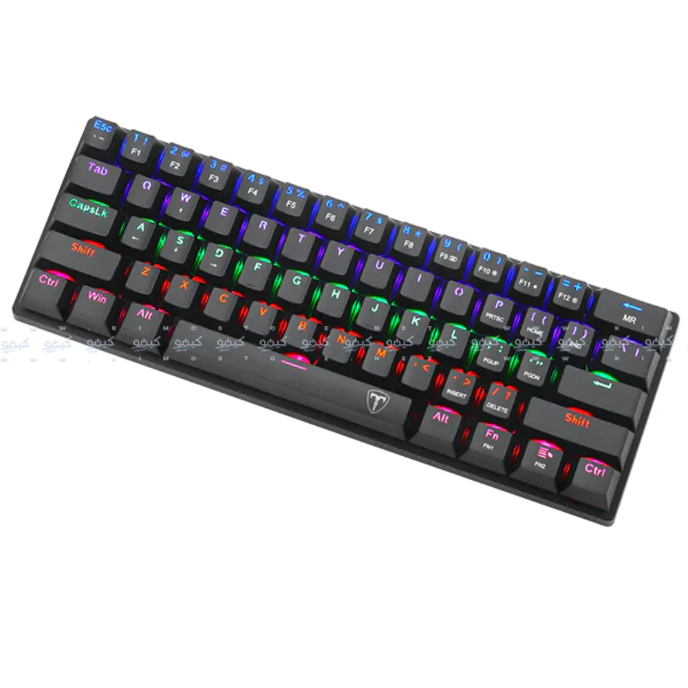 T-Dagger TGK321 Brown Switch Wired Rainbow Gaming Keyboard English & Arabic - Image 2