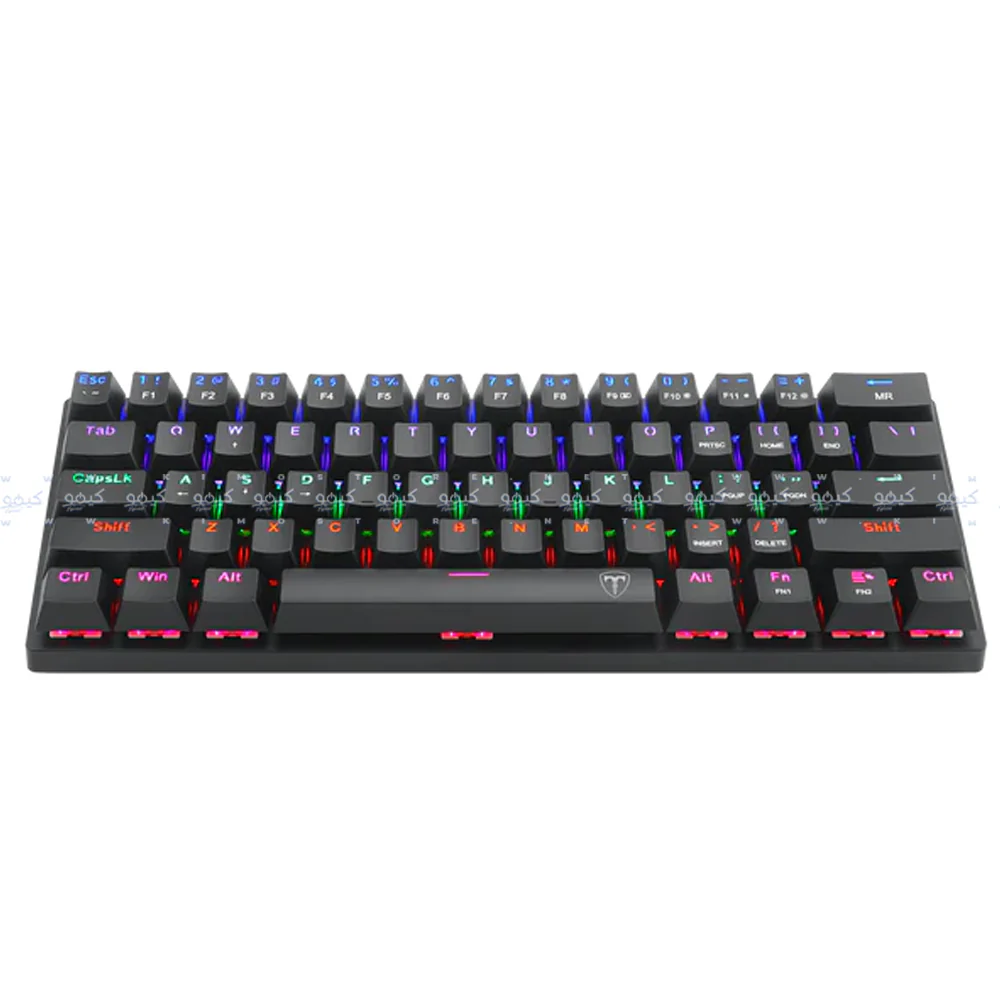 T-Dagger TGK321 Brown Switch Wired Rainbow Gaming Keyboard English & Arabic - Image 4