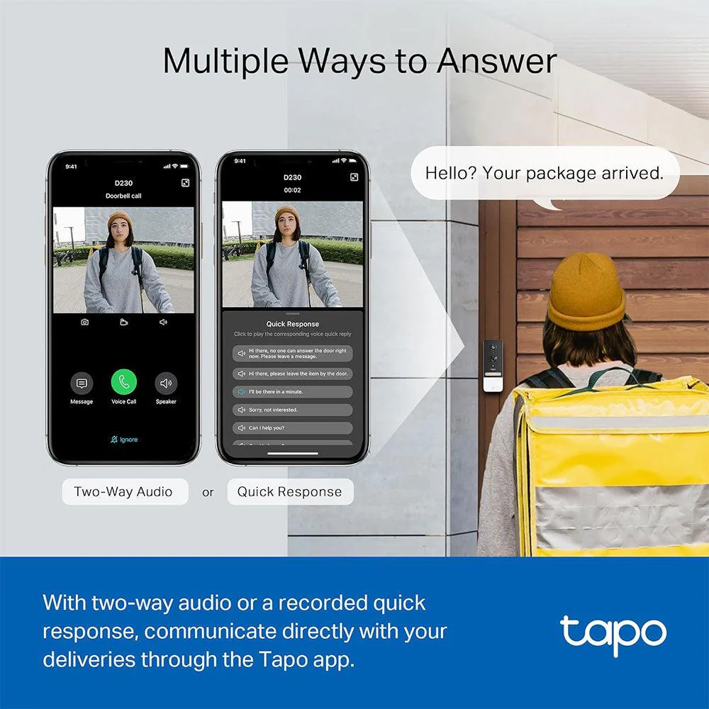 Tapo D230S1 Smart Video Doorbell Intercom 5MP 2.1mm - Image 12